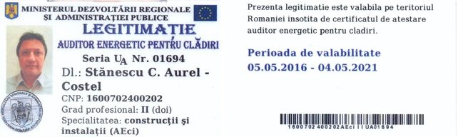 Costel Stanescu - Arhitect si Auditor Energetic